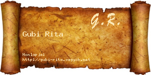 Gubi Rita névjegykártya